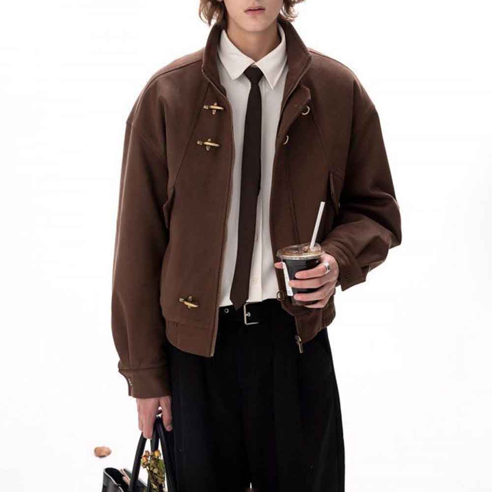 Street Fashion Men 2025 - 2025 Winter New Men's Solid Color
