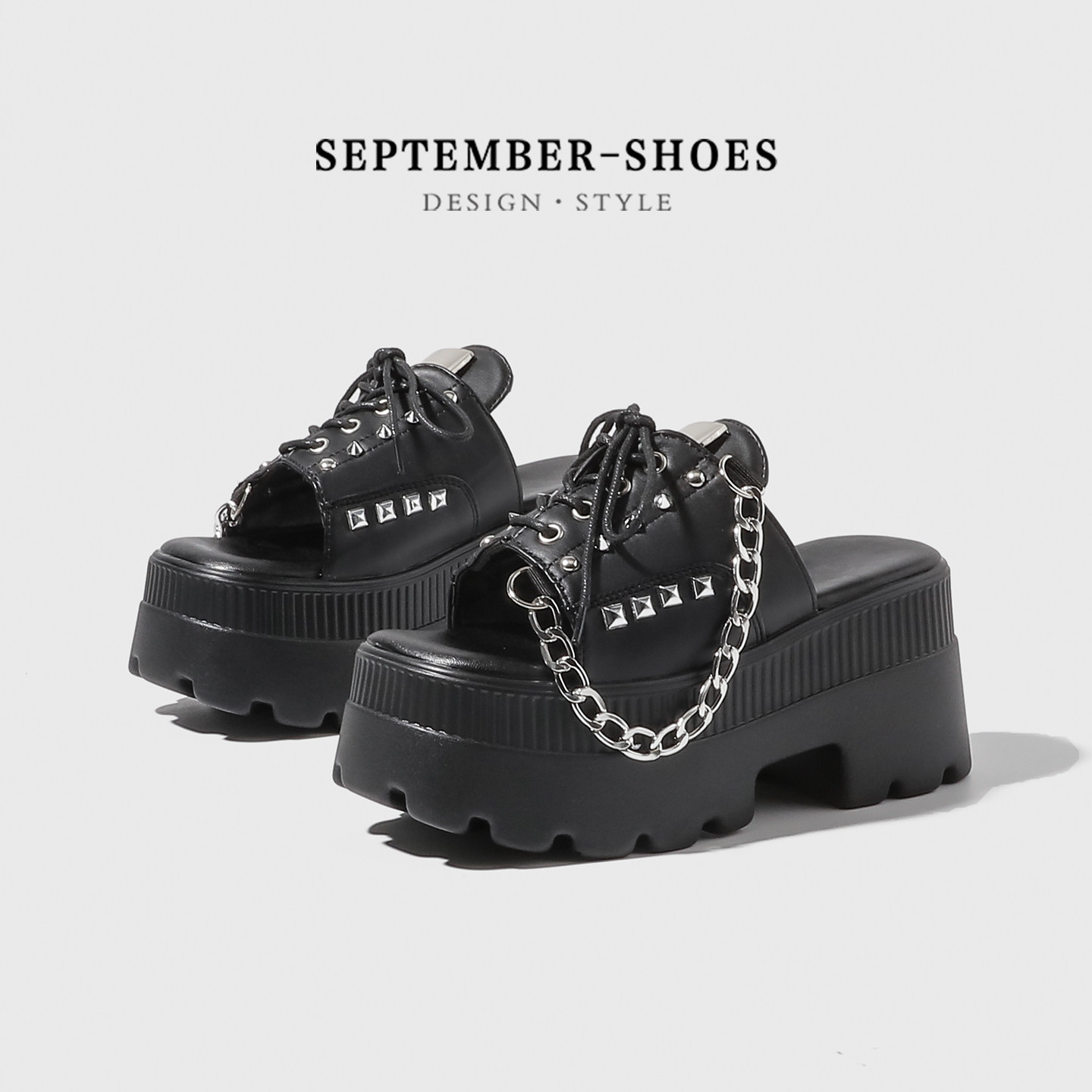 Street Fashion Y2K - Y2k Gothic Punk Women Platform Slide