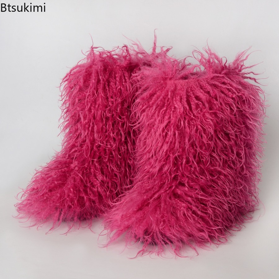 Ladies Trendy Mongolian Fur Bo - Street Fashion Y2K ulasan dan harga