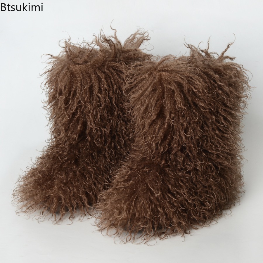 Ladies Trendy Mongolian Fur Bo - Street Fashion Y2K ulasan dan harga
