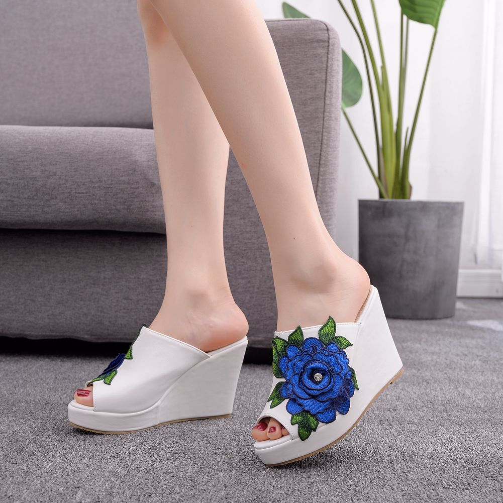Womens Flower Open Toe Fashion - Queen Street Fashion ulasan dan harga